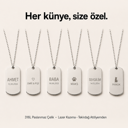 Kişiye Özel Asker Künyesi
